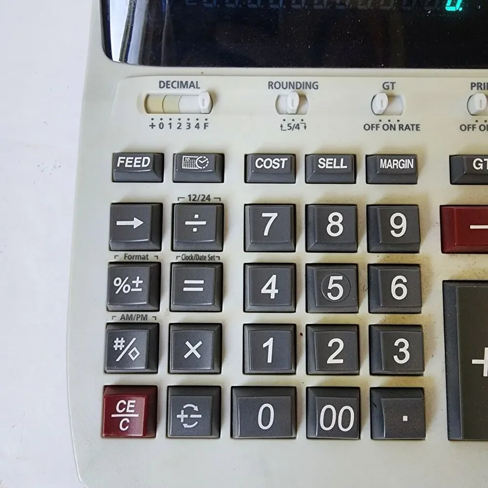 Canon P170-DH Calculator 12 Digit 10 Key Business Machine Printer Tested Works